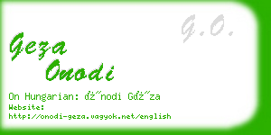 geza onodi business card